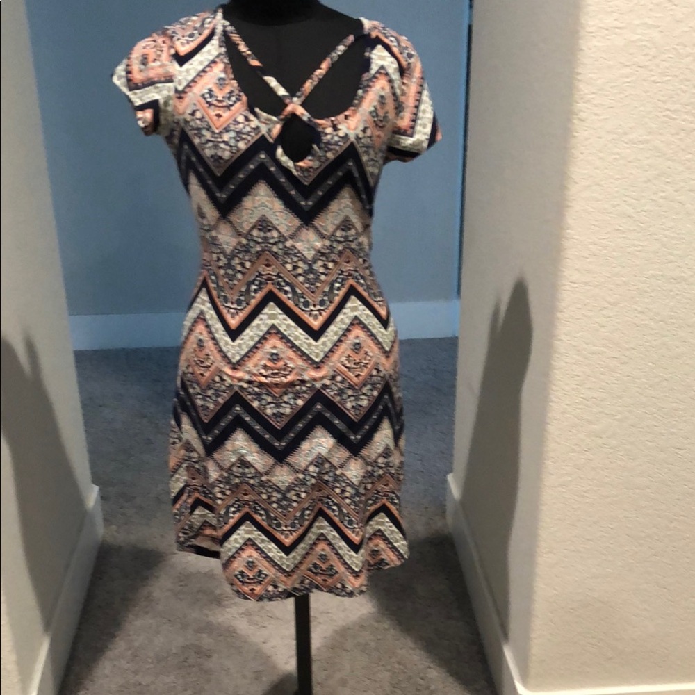 Forever 21 Black and White A-line Mini Dress